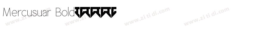 Mercusuar Bold字体转换